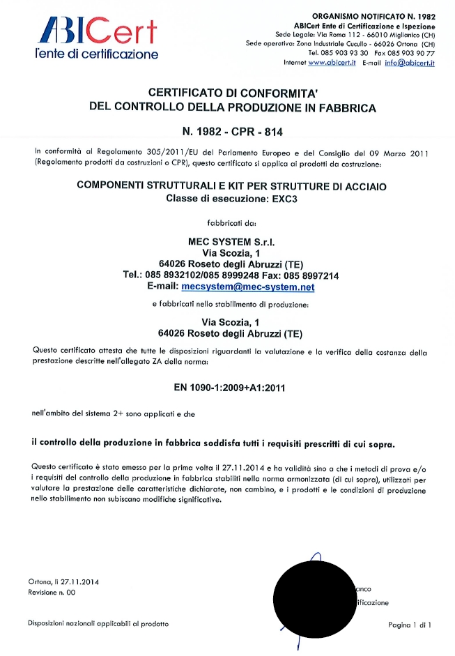 Certificări rafturi metalice